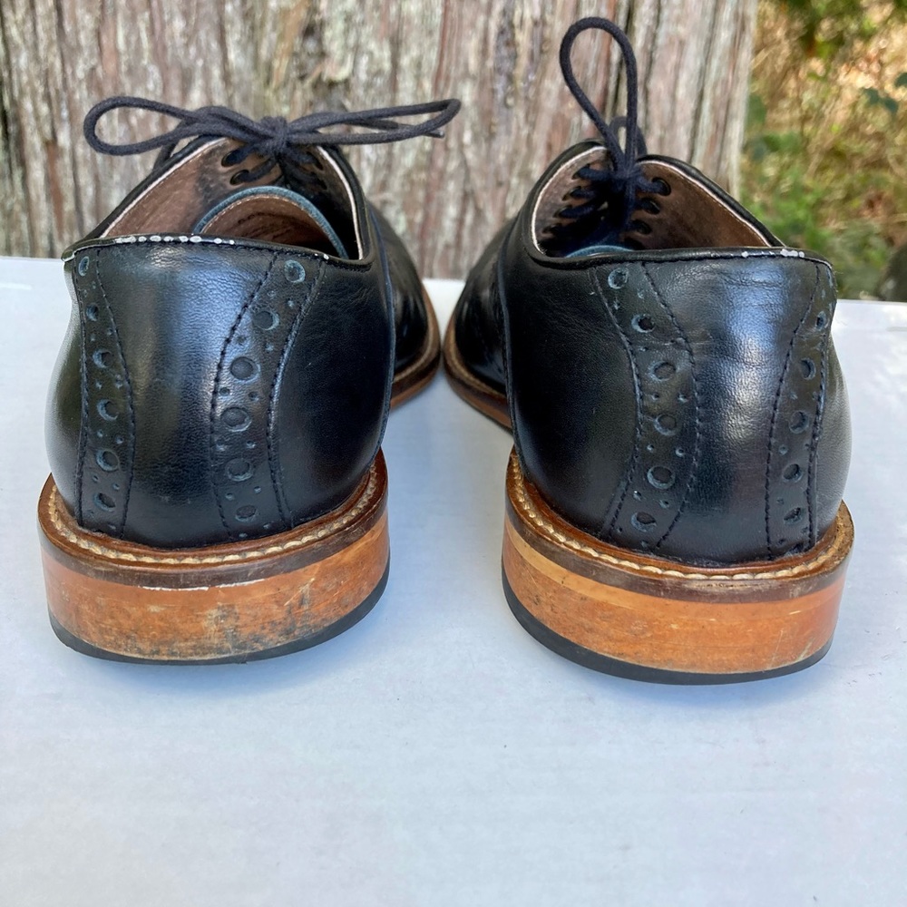 ASTON GREY Mens Black Leather Oxford Shoes Size 8.5 - Picture 5 of 11